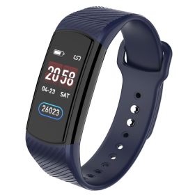 Smart bracelet for measuring heart rate and blood pressure (Color: Blue)