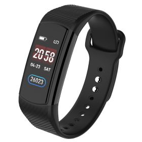 Smart bracelet for measuring heart rate and blood pressure (Color: Black)