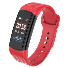 Smart bracelet for measuring heart rate and blood pressure (Color: Red)