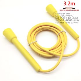 Fitness Sports PVC Anti-freeze TPU Cold-resistant Thick And Long Skipping Rope (Color: Yellow)