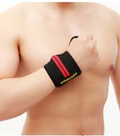 Fitness Wrist Bandage Anti Sprain Sports (Option: Red-Double stripe-55x8)