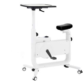 Desk Home Exercise Bike Small Magnetic Control Silent Aerobic Exercise (Option: Elegant white magnetron)