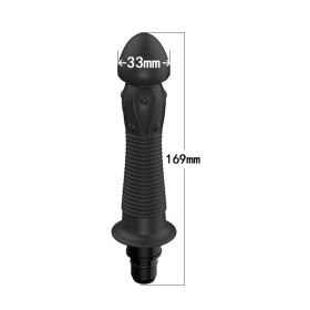 Modified Fascia Gun Silicone  Accessories Head (Option: R7 black-18to19mm)