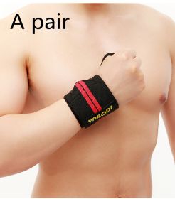 Fitness Wrist Bandage Anti Sprain Sports (Option: Red pair-Double stripe-50x8)